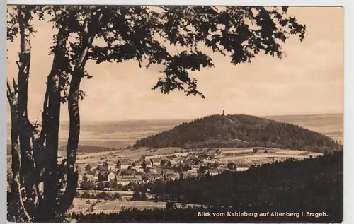 (93127) Foto AK Altenberg, Erz., Blick vom Kahleberg, Sonderstempel 1965