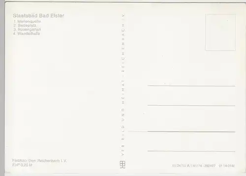 (92432) AK Bad Elster, Mehrbildkarte, 1974