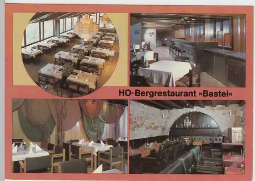 (92258) AK Sächsische Schweiz, HO-Bergrestaurant -Bastei- 1983