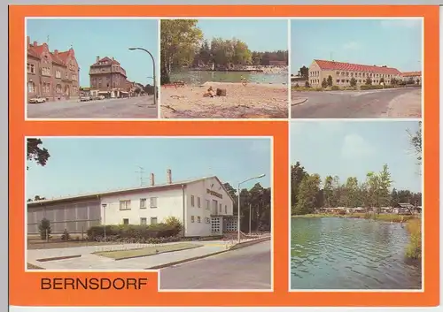 (92219) AK Bernsdorf Kr. Hoyerswerda, Mehrbildkarte, 1987