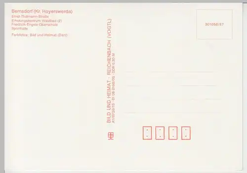 (92219) AK Bernsdorf Kr. Hoyerswerda, Mehrbildkarte, 1987