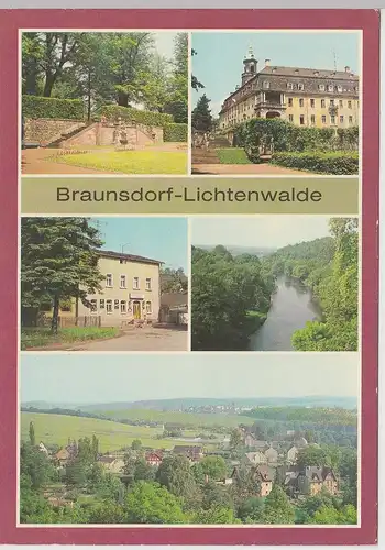 (92150) AK Braunsdorf Lichtenwalde, Mehrbildkarte, 1983