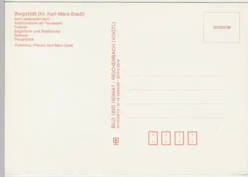 (92118) AK Burgstädt, Mehrbildkarte, 1988