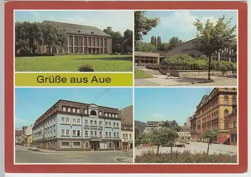 (91862) AK Aue, Erz., Kulturhaus, Hotel Blauer Engel 1988
