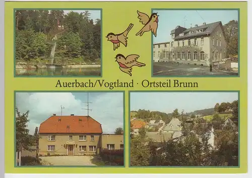 (91858) AK Auerbach, Vogtl., Brunn, Gaststätte Grünes Tal 1987