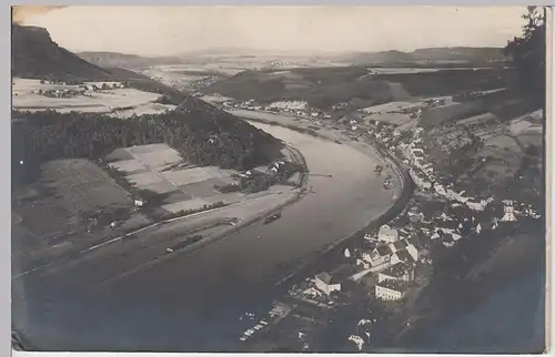 (91132) Foto AK Sächsische Schweiz, Blick ins Elbtal vor 1945