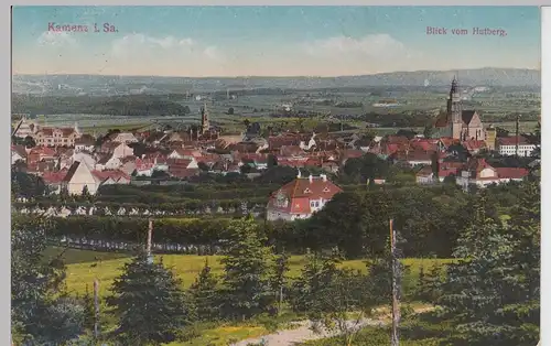 (91126) AK Kamenz i.Sa., Blick vom Hutberg, Feldpost 1918