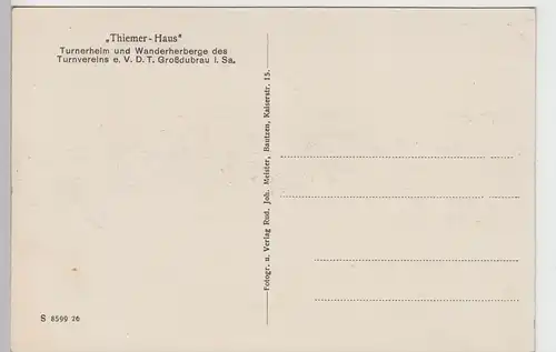 (91125) AK Großdubrau i.Sa., Thiemer Haus des Turnverein e.V., vor 1945