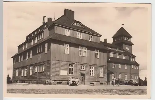 (91115) Foto AK Oberwiesenthal, Fichtelberg, Fichtelberghaus 1955