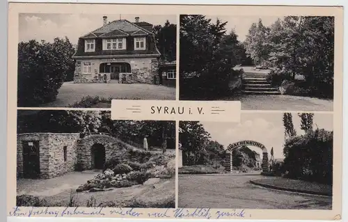 (91110) AK Syrau i.V., Mehrbildkarte 1955