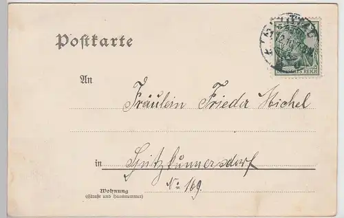 (91086) AK Zittau, Weinau, Gastwirtschaft, bis 1905, gelaufen1910