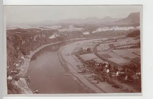 (90752) Foto AK Basteiblick auf Elbtal, Privatfoto als Karte um 1910