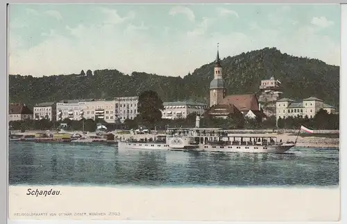 (90468) AK Sächsische Schweiz, Schandau, Panorama vor 1905