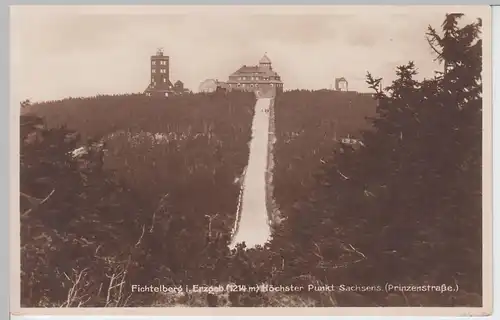 (90411) Foto AK Fichtelberg i.Erz., Prinzenstraße, vor 1945