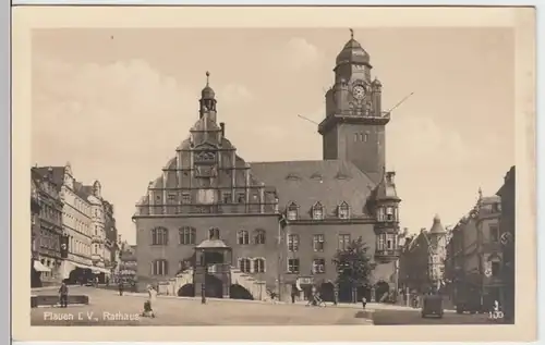 (9036) Foto AK Plauen, Rathaus 1920/30er