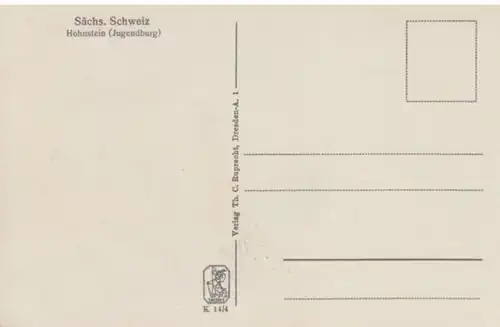 (899) AK Hohnstein, Sächs. Schweiz, Jugendburg 1925-33