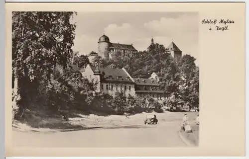 (8930) Foto AK Mylau, Vogtl., Burg 1954