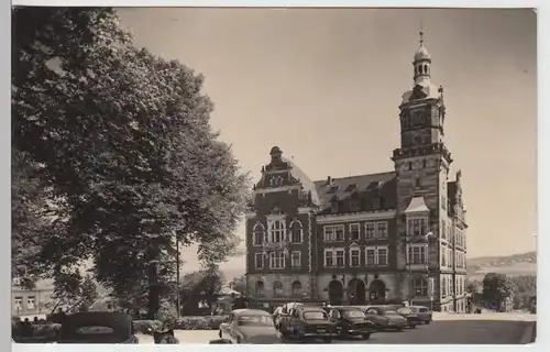 (89129) Foto AK Falkenstein, Vogtland, Rathaus 1966