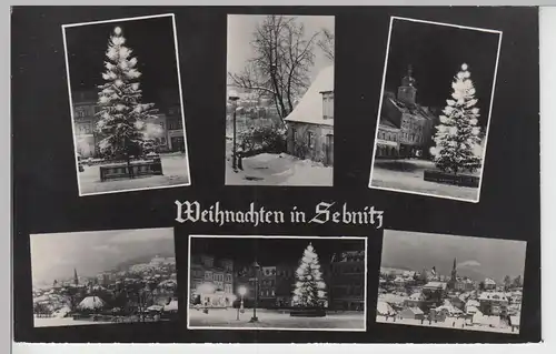 (89122) Foto AK Weihnachten in Sebnitz, Mehrbildkarte 1961