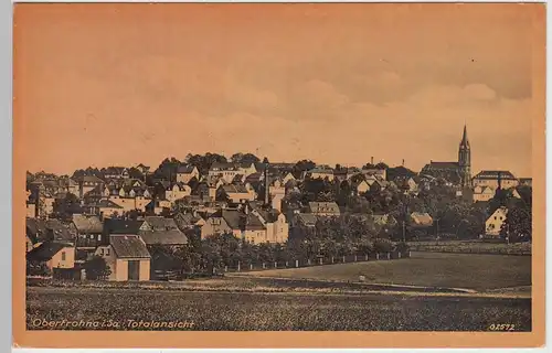 (89120) AK Oberfrohna, Panorama mit Lutherkirche 1941