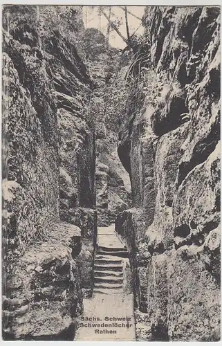 (88846) AK Sächsische Schweiz, Schwedenlöcher b. Rathen, 1930