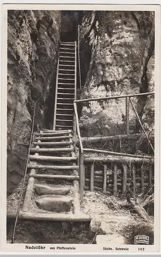 (88840) Foto AK Sächsische Schweiz, Nadelöhr am Pfaffenstein, 1931