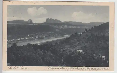 (88659) AK Sächsische Schweiz, Schrammsteine u. Postelwitz, vor 1945