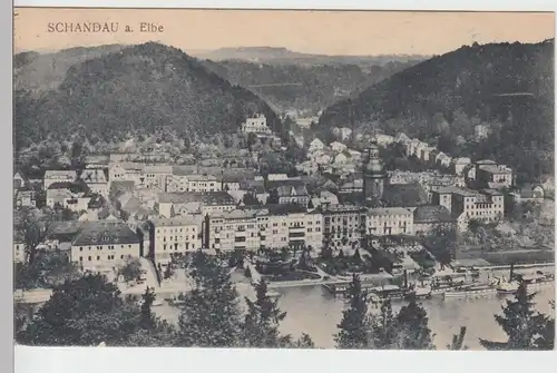 (88652) AK Sächsische Schweiz, Schandau an der Elbe, 1924