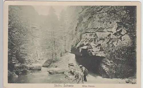 (88623) AK Sächsische Schweiz, Wilde Klamm, vor 1945