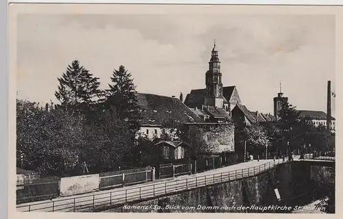 (88392) AK Kamenz i.Sa., Bl.v. Damm n.d. Hauptkirche St.Marien 1944