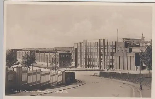 (88383) Foto AK Reichenbach i.V., Höhere Textil-Fachschule, 1934