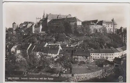 (88319) Foto AK Bautzen, Schloss Ortenburg mit der Spree, Feldpost 1941