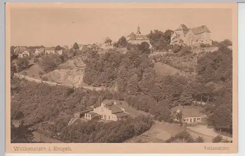 (88318) AK Wolkenstein i. Erzgeb., Teilansicht, vor 1945