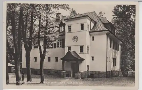 (88288) Foto AK Radeberg Augustusbad, Herzheilstätte Bethlehemstift, vor 1945