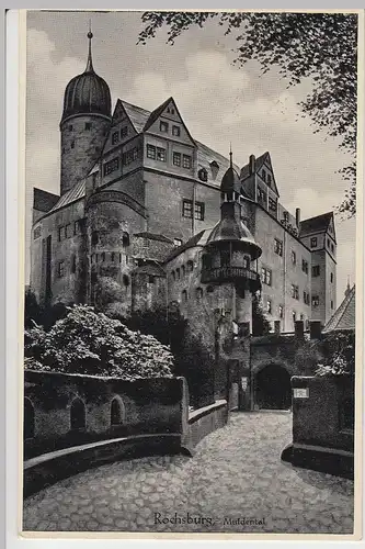 (87397) AK Rochsburg im Muldental, Schloss, Bahnpost 1938