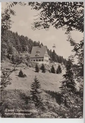 (86637) Foto AK Oberwiesenthal, Bergheim Schönjungferngrund 1963