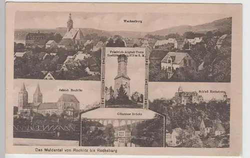 (85693) AK Muldental von Rochlitz bis Rochsburg, Mehrbild, vor 1945