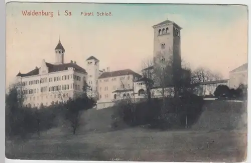 (85428) AK Waldenburg i.Sa., Fürstl. Schloss, 1913