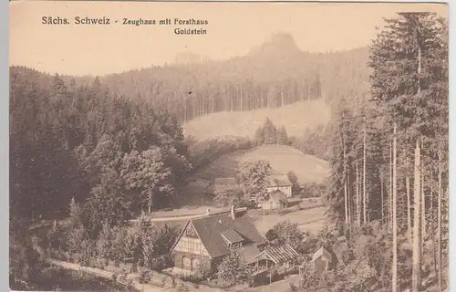 (85421) AK Sächsische Schweiz, Zeughaus mit Forsthaus Goldstein, vor 1945