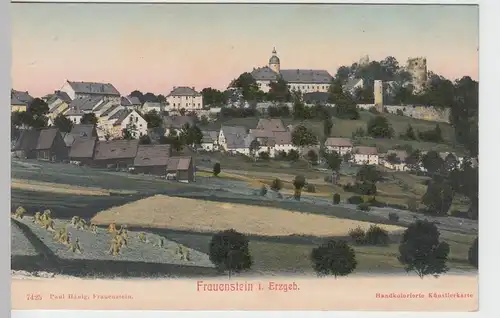 (85391) AK Frauenstein im Erzgebirge, Gesamtansicht um 1905