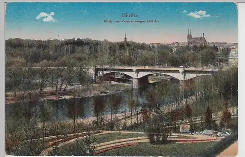 (85384) AK Görlitz, Blick zur Reichenberger Brücke, vor 1920