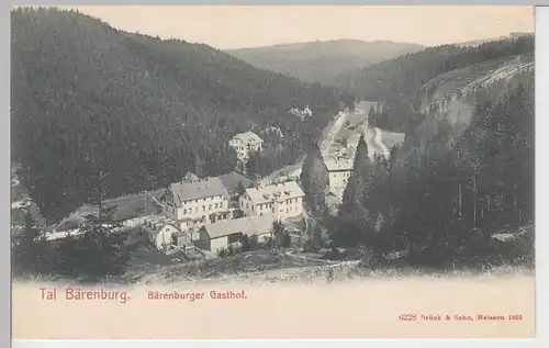 (85345) AK Bärenburg, Tal-Ansicht mit Gasthof, 1905