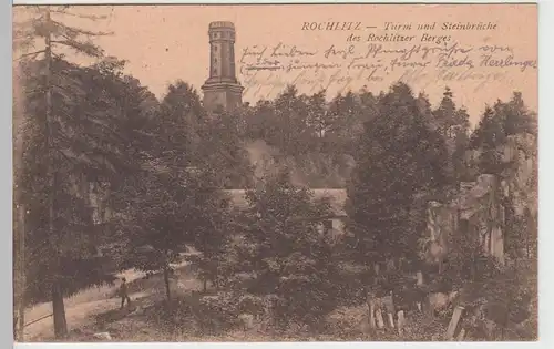 (85343) AK Rochlitz, Turm und Steinbrüche, Rochlitzer Berg 1921