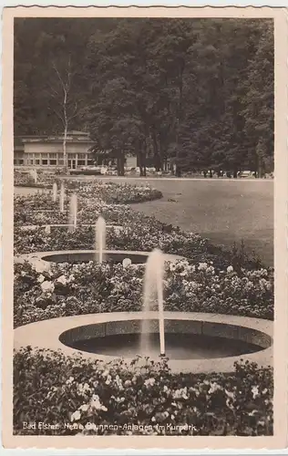 (85221) Foto AK Bad Elster, Neue Brunnen-Anlagen im Kurpark, vor 1945