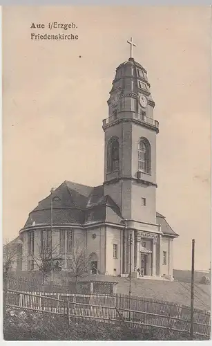 (85214) AK Aue, Friedenskirche, 1917