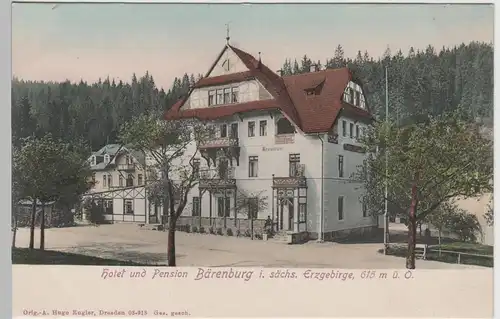 (83678) AK Bärenburg im Erzgebirge, Hotel u. Pension, bis 1905