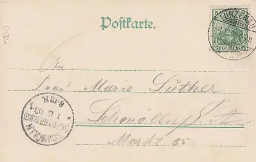 (83653) AK Lunzenau, Vogels Mechanische Weberei u. Papierfabrik 1903