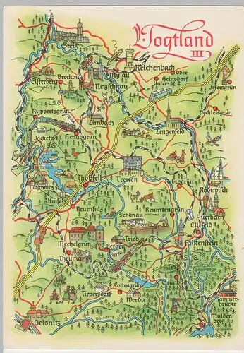 (83271) Künstler AK A. Hoppe, Vogtl., Karte III, Mylau bis Werda 1980