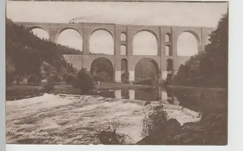 (82880) Foto AK Elstertalbrücke bei Jocketa, 1920er