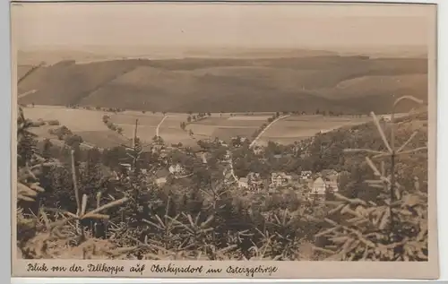 (81630) Foto AK Oberkipsdorf i. Osterzgebirge, Blick v.d. Tellkoppe, vor 1945